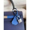 Hermes Kelly Sellier 25 Bicolor Bag in Blue Saphir and Blue France Epsom Calfskin - Image 2