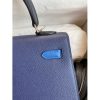 Hermes Kelly Sellier 25 Bicolor Bag in Blue Saphir and Blue France Epsom Calfskin - Image 3