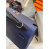 Hermes Kelly Sellier 25 Bicolor Bag in Blue Saphir and Blue France Epsom Calfskin - Image 5