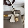 Hermes Kelly Sellier 25 Bicolor Bag in Taupe and Craie Epsom Calfskin - Image 3