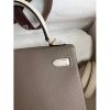Hermes Kelly Sellier 25 Bicolor Bag in Taupe and Craie Epsom Calfskin - Image 4