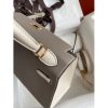 Hermes Kelly Sellier 25 Bicolor Bag in Taupe and Craie Epsom Calfskin - Image 6
