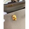 Hermes Kelly Sellier 25 Bicolor Bag in Taupe and Craie Epsom Calfskin - Image 7