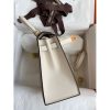 Hermes Kelly Sellier 25 Bicolor Bag in Trench and Craie Epsom Calfskin - Image 5
