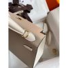 Hermes Kelly Sellier 25 Bicolor Bag in Trench and Craie Epsom Calfskin - Image 6