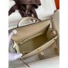 Hermes Kelly Sellier 25 Bicolor Bag in Trench and Craie Epsom Calfskin - Image 8