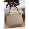 Hermes Kelly Sellier 25 Bicolor Bag in Trench and Gold Epsom Calfskin - Image 2