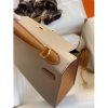 Hermes Kelly Sellier 25 Bicolor Bag in Trench and Gold Epsom Calfskin - Image 6
