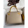 Hermes Kelly Sellier 25 Bicolor Bag in Trench and Yellow Epsom Calfskin - Image 2
