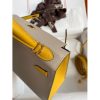 Hermes Kelly Sellier 25 Bicolor Bag in Trench and Yellow Epsom Calfskin - Image 6