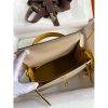 Hermes Kelly Sellier 25 Bicolor Bag in Trench and Yellow Epsom Calfskin - Image 8