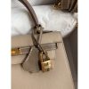 Hermes Kelly Sellier 25 Bicolor Bag in Trench and Taupe Epsom Calfskin - Image 3