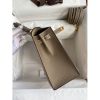 Hermes Kelly Sellier 25 Bicolor Bag in Trench and Taupe Epsom Calfskin - Image 5