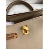 Hermes Kelly Sellier 25 Bicolor Bag in Trench and Taupe Epsom Calfskin - Image 7