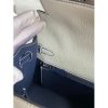 Hermes Kelly Sellier 25 Bicolor Bag in Pearl Grey and Blue Mysore Goatskin - Image 9