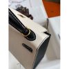 Hermes Kelly Sellier 25 Bicolor Bag in White and Black Mysore Goatskin - Image 6