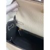 Hermes Kelly Sellier 25 Bicolor Bag in White and Black Mysore Goatskin - Image 9