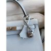 Hermes Kelly Sellier 25CM Handmade Bag In Blue Brume Epsom Calfskin - Image 4