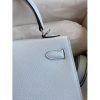 Hermes Kelly Sellier 25CM Handmade Bag In Blue Brume Epsom Calfskin - Image 5