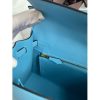 Hermes Kelly Sellier 25 Handmade Bag In Blue Candy Epsom Calfskin - Image 9