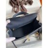 Hermes Kelly Sellier 25cm Handmade Bag In Blue Indigo Epsom Calfskin - Image 8