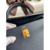 Hermes Kelly Sellier 25cm Handmade Bag In Blue Indigo Epsom Calfskin - Image 3