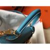 Hermes Epsom Kelly 25cm Sellier Handmade Blue Jean Bag - Image 5
