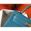 Hermes Epsom Kelly 25cm Sellier Handmade Blue Jean Bag - Image 4