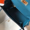 Hermes Epsom Kelly 25cm Sellier Handmade Blue Jean Bag - Image 7