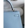 Hermes Kelly Sellier 25CM Handmade Bag In Celeste Epsom Calfskin - Image 5
