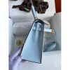 Hermes Kelly Sellier 25CM Handmade Bag In Celeste Epsom Calfskin - Image 7
