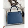 Hermes Kelly Sellier 25CM Handmade Bag In Deep Blue Epsom Calfskin - Image 2