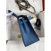 Hermes Kelly Sellier 25CM Handmade Bag In Deep Blue Epsom Calfskin - Image 6