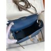 Hermes Kelly Sellier 25CM Handmade Bag In Deep Blue Epsom Calfskin - Image 8