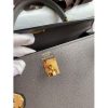 Hermes Kelly Sellier 25CM Handmade Bag In Etain Epsom Calfskin - Image 3