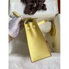 Hermes Kelly Sellier 25cm Handmade Bag In Jaune Poussin Epsom Calfskin - Image 8