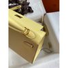 Hermes Kelly Sellier 25cm Handmade Bag In Jaune Poussin Epsom Calfskin - Image 4