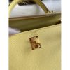 Hermes Kelly Sellier 25cm Handmade Bag In Jaune Poussin Epsom Calfskin - Image 3