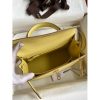 Hermes Kelly Sellier 25cm Handmade Bag In Jaune Poussin Epsom Calfskin - Image 7