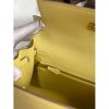 Hermes Kelly Sellier 25cm Handmade Bag In Jaune Poussin Epsom Calfskin - Image 9