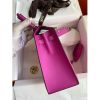 Hermes Kelly Sellier 25 Handmade Bag In Magnolia Epsom Calfskin - Image 6