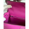 Hermes Kelly Sellier 25 Handmade Bag In Magnolia Epsom Calfskin - Image 8