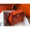 Hermes Orange Epsom Kelly 25cm Sellier Handmade Bag - Image 3