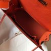 Hermes Orange Epsom Kelly 25cm Sellier Handmade Bag - Image 8