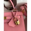 Hermes Kelly Sellier 25cm Handmade Bag In Rose Confetti Epsom Calfskin - Image 8