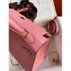 Hermes Kelly Sellier 25cm Handmade Bag In Rose Confetti Epsom Calfskin - Image 7