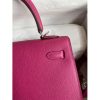 Hermes Kelly Sellier 25 Handmade Bag In Rose Purple Epsom Calfskin - Image 5