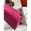 Hermes Kelly Sellier 25 Handmade Bag In Rose Purple Epsom Calfskin - Image 9