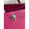 Hermes Kelly Sellier 25 Handmade Bag In Rose Purple Epsom Calfskin - Image 3