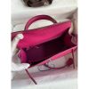 Hermes Kelly Sellier 25 Handmade Bag In Rose Purple Epsom Calfskin - Image 6
